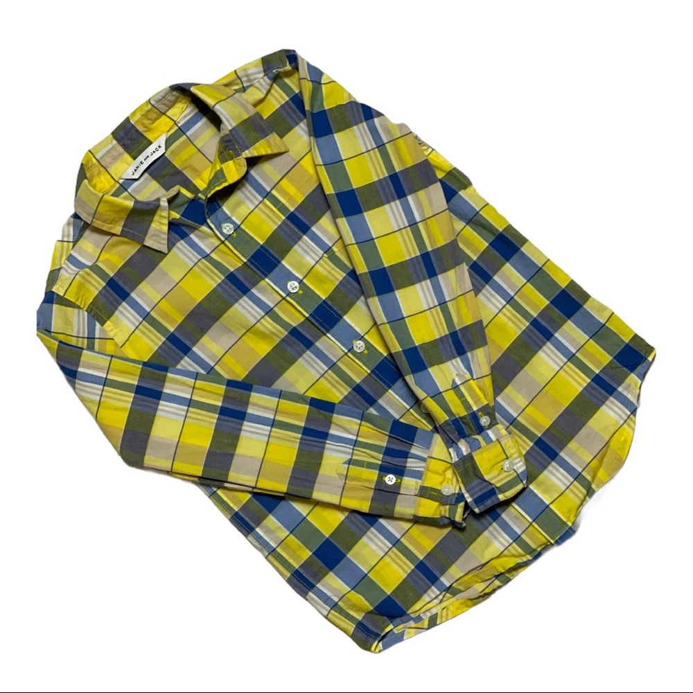 Janie and Jack Boys Button Down Shirt Sz 5